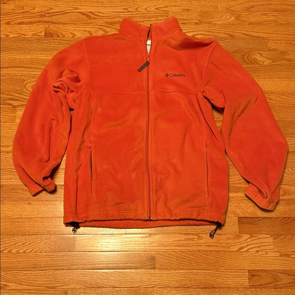 Columbia Vibrant Orange Fleece Jacket. Large/tall